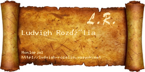 Ludvigh Rozália névjegykártya