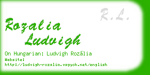 rozalia ludvigh business card